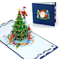 Miniatyrbild 1 av 6: Julgran med tomte 3D Pop Up-kort, en härlig julklapp