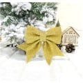 Miniatyrbild 1 av 6: Stora Bågar Julgran Bågsknyte Ornament Dekoration Present golden 10 pcs