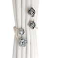 Miniatyrbillede 1 af 5: Gardin Tiebacks Clips, Blomster Gardinspænder, Bindebånd til Gardiner Grey