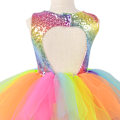 Miniatyrbild 3 av 4: Flickors Sekvensdress Regnbåge Tutu Födelsedagsklänning Pageantklänning 6T