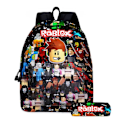 Pikkukuva 1 / 5: 2 kpl/setti Roblox 3D-tulostettu lasten reppu tytöille pojille opiskelijoiden koululaukku matkareppu penaalilla C