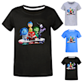 Miniatyrbild 3 av 5: Vuxna Barn Pojkar Flickor Sommar Kortärmad Rund Hals Toppar Inside Out 2 Bomull T-shirts Grey 170cm