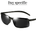 Pikkukuva 2 / 5: Miesten urheiluajo-golflasit, valokromaattiset linssit, aurinkolasit Black Frame Black Lenses 1pair