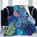 Miniatyrbillede 1 af 2: Stitch Tæppe 3D Printet Blødt Varmt Tæppe Til Sofa Seng D 130*150cm