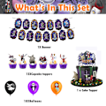 Miniatyrbild 5 av 5: Nytt The Nightmare Before Christmas-tema för födelsedagsfest, ballongdekorationssats för barn
