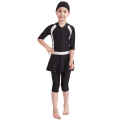 Miniatyrbild 2 av 3: Muslimsk Burkini-set för flickor - Badkläder för strand och bad! Black 160cm