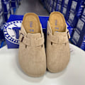Miniatyrbillede 5 af 5: Unisex Ruskind Blød Fodseng Træsko Unisex Slip-On Fritidssko Sand Color 45