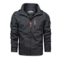 Miniatyrbild 1 av 2: Herrar Jacka Casual Höst Vinter Varm Vindjacka Full Zip Vindtät Ytterkläder Modekappa Grey 5XL