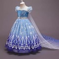 Pikkukuva 4 / 5: Mekot Prinsessamekot Lumikuningatar Tyttöjen Hienot Anna Elsa -asut Syntymäpäiväjuhlat Cosplay-vaatteet 140cm