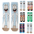 Miniatyrbillede 3 af 5: 1 par tegneserie Rick og Morty karakter bomuldsstrømper afslappet A