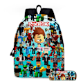 Pikkukuva 1 / 5: 2 kpl/setti Roblox 3D-tulostettu lasten reppu tytöille pojille opiskelijoiden koululaukku matkareppu penaalilla B