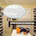 Miniatyrbillede 5 af 5: 2-pak Akryl Hattehylder uden Installation til 14 Baseball Caps Display og Organizer Black