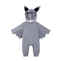 Miniatyrbild 1 av 2: Halloween-kostym för nyfödd pojke, fladdermus-jumpsuit light grey 100cm