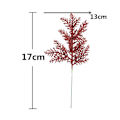 Miniatyrbilde 2 av 3: 1 stk. Blomst Furu Blader Gren Plante Juletre Krans Dekor Red