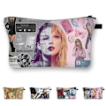 Miniatyrbild 3 av 5: Taylor Swif sångare musik kosmetisk väska sminkorganisatör läder bärbar påse present resetoalettväska förvaringspung A