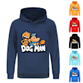 Miniatyrbilde 5 av 5: Gutter Jenter Dog Man World Book Day Dogman Skolehettegenser Hette T-skjorte Topp 7-14 År Red 140cm