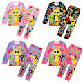 Miniatyrbild 2 av 3: Rhythm Box Barn Pojkar Flickor Långärmade Toppar + Byxor Pyjamas Set Nattkläder Sovkläder Black 110cm