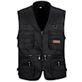 Miniatyrbilde 3 av 5: Fiskevest for menn utendørs, jakt, fotturer, utendørs vest med lommer khaki 2XL