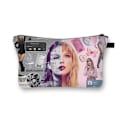 Miniatyrbild 1 av 5: Taylor Swif Sångare Musik Kosmetisk Väska Makeup Organizer Läder Bärbar Påse Present Resa Toalettväska Förvaring Handväska D