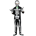 Miniatyrbilde 2 av 4: Barnas Selvlysende Skjelett Bodysuit Halloween Skjelett Jumpsuit M