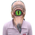 Miniatyrbillede 1 af 3: Halloween Maske Latex Skræmmende Enøjet Langnæbbet Monster Fuglemaske Dragt Til Kostumefest Cosplay Rekvisitter