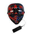 Pikkukuva 2 / 5: Halloween Led -naamio, valaiseva pelottava naamio ja LED-luurankokäsineet Halloween-cosplay-asuun ja juhlatarvikkeisiin