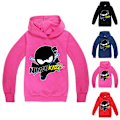 Miniatyrbild 2 av 3: NUINJA Barn Hoodie Pojkar Flickor Långärmad Tröja Pullover Topp Rose red 140cm
