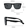 Pikkukuva 3 / 5: 3 paria neliönmuotoisia aurinkolaseja miesten aurinkolasit ulkoilulasit Red Frame Red Lenses 3pair