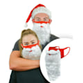 Miniatyrbild 4 av 5: 5 st Juldekoration 3D Tomte Skägg Masker Skydd Cosplay