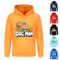 Miniatyrbilde 3 av 5: Gutter Jenter Dog Man World Book Day Dogman Skolehettegenser Hette T-skjorte Topp 7-14 År Red 140cm