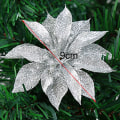 Miniatyrbild 3 av 3: 10 st julgransblommor Dekoration Glitter Fest Ornament Present pink