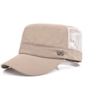 Miniatyrbild 1 av 2: Snapback Mesh Cap Enkelt Vintage Flat Peak Basebollkepsar Herrhatt beige
