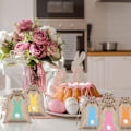 Miniatyrbillede 5 af 5: 24 stk. Påskehare Gaveposer med Snøre Godteposer Slikposer til Fødselsdag Bryllupsfest Favoriserer Dekorationsartikler 24PCS 10*15CM