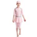 Miniatyrbild 2 av 3: Muslimsk Burkini-set för flickor - Badkläder för strand och bad! Pink 110cm