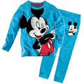 Miniatyrbild 2 av 3: Mickey Barn Pojkar Flickor Långärmade Toppar + Byxor Pyjamas Set Nattkläder Sovkläder #2 95cm