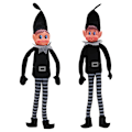 Miniatyrbillede 2 af 5: Fræk Lille Xmas Sort Tøj Blød Elverdukke Figur Julegave til Drenge og Piger Boys