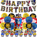 Pikkukuva 1 / 4: Lasten Transformers-syntymäpäiväjuhlatarvikkeet Banneri Ilmapallot Cupcake-kakun koristeet