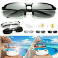 Pikkukuva 1 / 5: Miesten urheiluajo-golflasit, valokromaattiset linssit, aurinkolasit Grey Frame Green Lenses 1pair