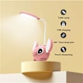 Miniatyrbillede 4 af 5: Sød Lilo & Stitch Foldbar LED Skrivebordslampe med Blyantspidser - USB Genopladeligt Lys - Perfekt Gave fra Klassekammerater Pink