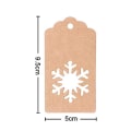 Pikkukuva 4 / 4: 50 kpl Joulukuusi Ripustettavat Kraft Paper Lahjalaput Kortti Narulla Snow cowhide 50PCS