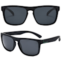 Pikkukuva 1 / 5: 3 paria neliönmuotoisia aurinkolaseja miesten aurinkolasit ulkoilulasit Black Green Frame Black Lenses 3pair