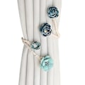 Miniatyrbillede 1 af 5: Gardin Tiebacks Clips, Blomster Gardinspænder, Bindebånd til Gardiner Blue