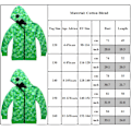 Miniatyrbillede 5 af 5: Minecraft Creeper Børne Hættetrøje med Lynlås Kostume Sweatshirt Jakke 140cm
