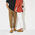 Miniatyrbillede 4 af 6: Birkenstock Boston Ruskind Soft Footbed Træsko Unisex Slip On Fritidssko Maroon 45