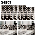 Pikkukuva 1 / 5: 54 kpl 3D-laattatarra Marmorinen seinätarra Itseliimautuvat tarrat 54 PCS