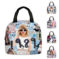 Miniatyrbild 2 av 5: Taylor Swift tryckt barn isolerad lunchlåda väska för pojkar och flickor, matpaket för picknick skola #1