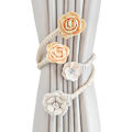 Miniatyrbillede 1 af 5: Gardin Tiebacks Clips, Blomster Gardinspænder, Bindebånd til Gardiner Champagne