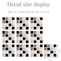Pikkukuva 1 / 5: 90 kpl Mosaiikkikristallilaattatarroja DIY Vedenpitävät seinätarrat A 90PCS