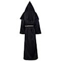 Pikkukuva 3 / 5: Halloween Aikuisten Miesten Cosplay Puku Viitta Kaapu Keskiaikainen Pappi Karnevaali Naamiaisasu Wine red M
