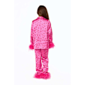 Miniatyrbillede 2 af 5: 7-13 år Småbørn Pige Pyjamas Julepyjamas til Småbørn Piger Små Børn Langærmet Nattøj Knap Satin Pyjamassæt Snowflake 10T